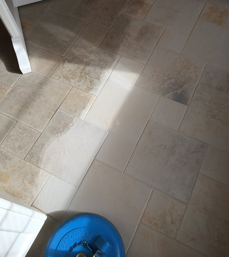 Tile cleaned and looks like new